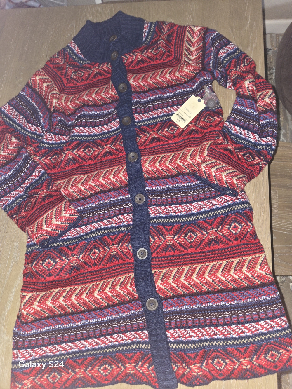 Womens S Long Sweater Jacket With Pockets St. Johns Bay New